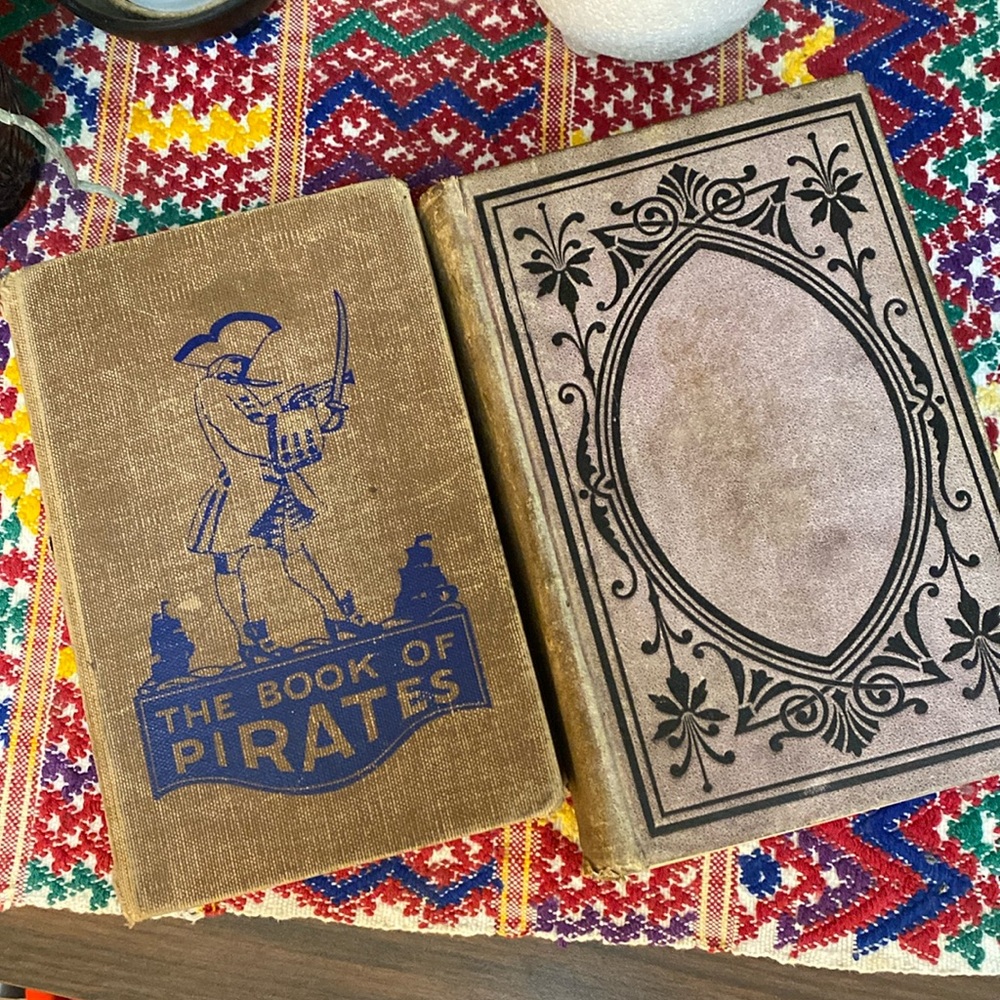 Vintage Pirate-Themed Decorative Books